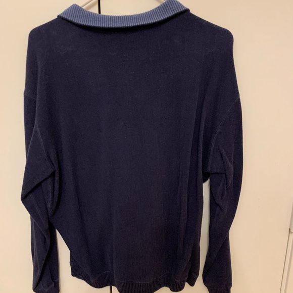 Navy Quarter Zip Sweater (Size Medium) - Picture 2 of 2